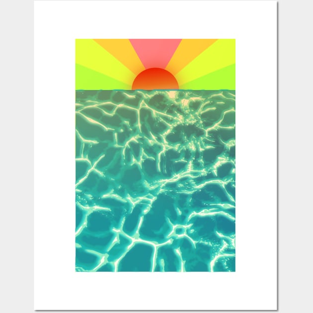 The sun and the sea - sun rise colors Wall Art by Forrosa